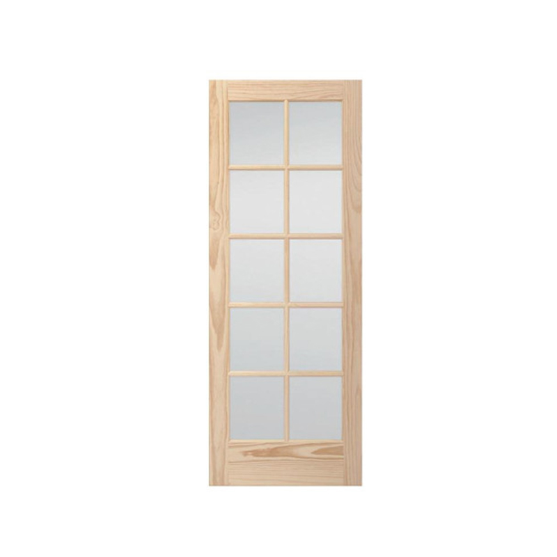 NSW-GP-03 Pane Pane Natural Told Wood Door